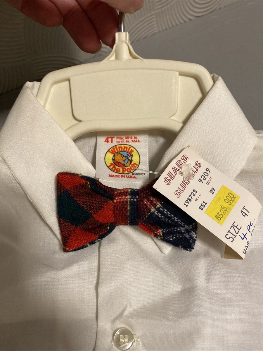 ラン NOS Vintage Winnie The Pooh Shirt Pants Bow tie Set 4T | eBay