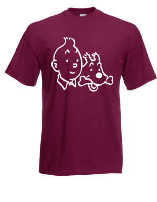 Herren T-Shirt Tim und Struppi Größe bis 5XL