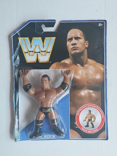 NEW THE ROCK BOTTOM WWE RETRO ACTION FIGURE 2017 M...