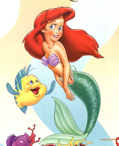 WALT DISNEY The Little Mermaid 33.25" x 18.25" Offset Lithograph Contemporary - Picture 3 of 4