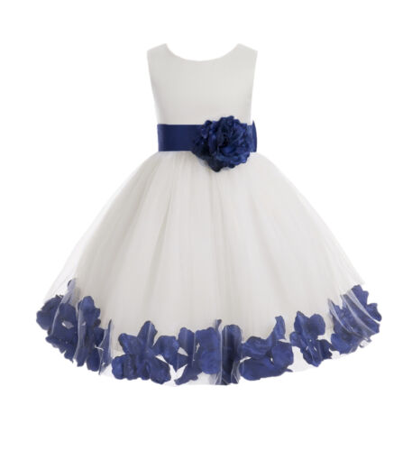 FREE SHIPPING FLOWER GIRL DRESS PAGEANT BIRTHDAY HOLIDAY CHRISTMAST PARTY BRIDAL - Picture 17 of 25