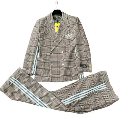 GUCCI x adidas Setup double suit Jacket Slacks Check Beige GUCCI x adidas Setup double suit Jacket Slacks Check Beige