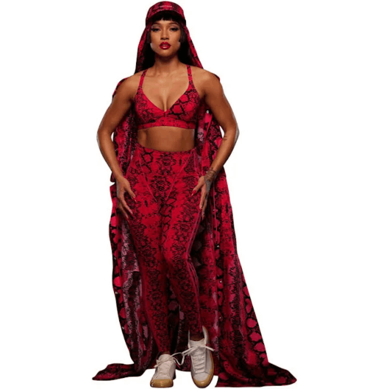 Brand New adidas x Ivy Park Women's Red and Black Snakeskin