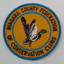Vintage Niagara County NY Federation of Conservation Clubs Duck 4" Patch