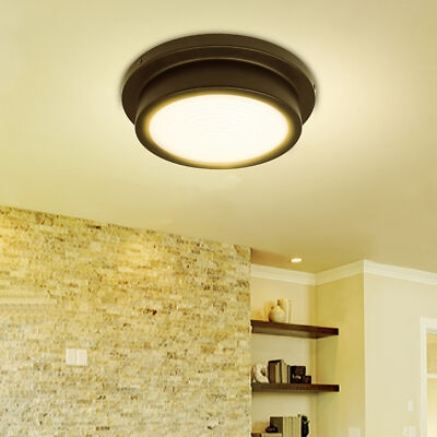 MingBright 14in Dimmable Glass LED Flush Mount Ceiling Light Fixture Warm White
