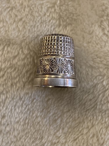 Frühe 1900’s Chester Hallmark Charles Horner MASSIVER SILBER FINGERHUT No:7 - Bild 9 von 12