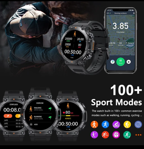 1.39 Inch HD Bluetooth Call Smart Watch Men Sports Fitness Tracker Heart Monitor - 第 4/9 張圖片