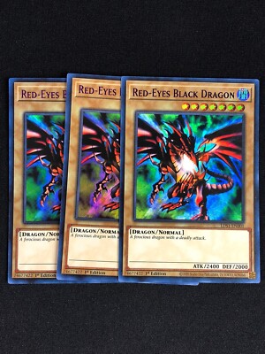 YUGIOH RED-EYES B. DRAGON LDS1-EN001 1ST ULTRA X3