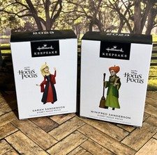 Hallmark 2 Disney Ornament Lot Hocus Pocus Movie Winifred  Sarah Sanderson Figs