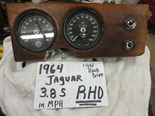 1961 1962 1963 1964 Jaguar 3.8 S Rhd Dash Mph Speedometer Tachometer Oe Nice