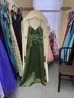 Size 8 Forest Green Alfred Angelo A-line Formal Dress | eBay