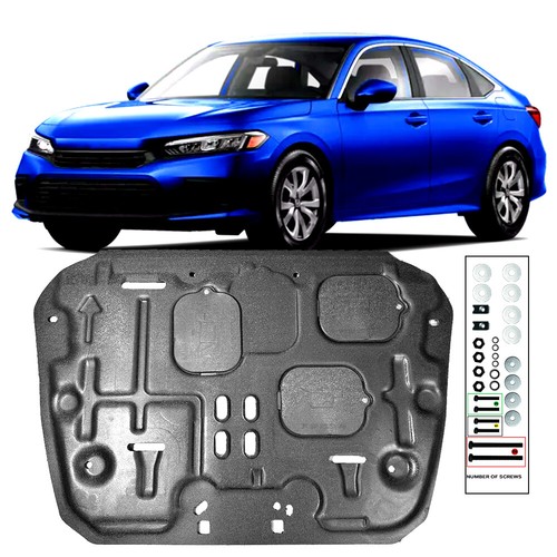 For Honda civic 1.5T 2022-2023 Black Front Engine Splash Shield Under Cover 1pcs - Picture 13 of 16