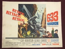 633 SQUADRON  POSTER 1964 CLIFF ROBERTSON HALF SHEET MOVIE