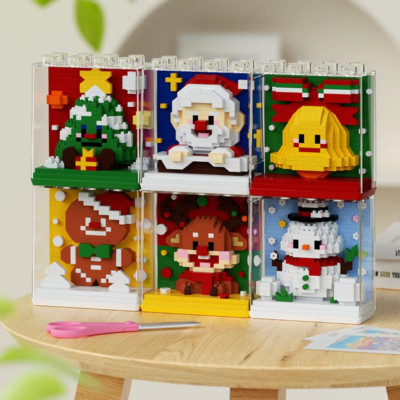 Mini Kubische Weihnachten Serie Modell 3D Puzzle Micro Bausteine Zum Selbermachen