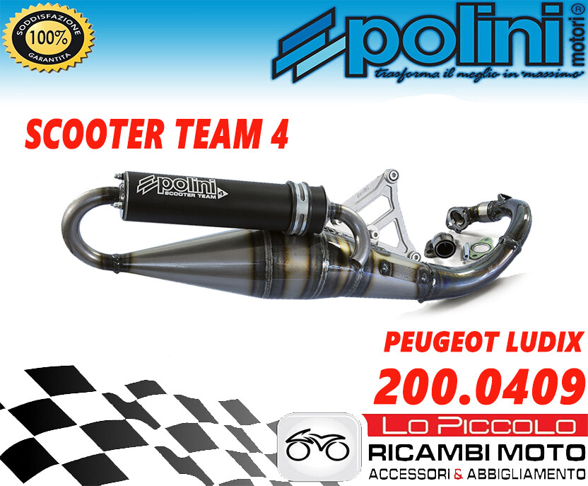 Expansion Exhaust Polini Scooter Team Peugeot Ludix Blaster 50