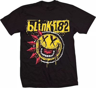 Blink-182 Punk Smile T-Shirt, Front Printed, S-3XL.