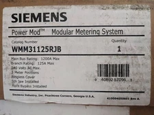 Siemens WMM31125RJB 3-Gang 1200A 125 Amp RINGLESS BYPASS Power Mod Meter