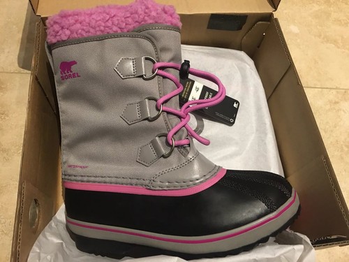 Children's Sorel Youth Yoot Pac Nylon Boot Chrome Grey Nylon SZ4 - Picture 9 of 9