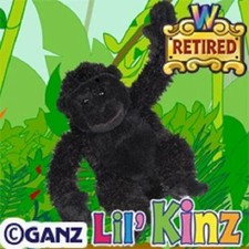 Webkinz LIL' KINZ GORILLA HS040 - NEW, SEALED/UNUSED CODE