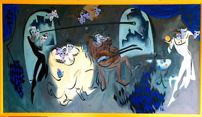 Orig. zeitgenössisches Werk von Meister IGOR KOPYLKOW Baden Baden ''MASKEN''  1986