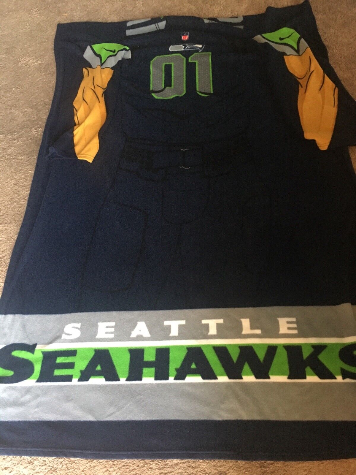 NFL Seattle Seahawks Comfy Snuggie Blanket With Sleeves For Sale Online EBay