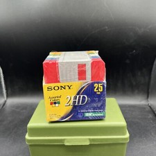 SONY 2HD 1.44MB 3.5 In Double Sided Floppy Diskettes 25 Pack Sealed Never Opened