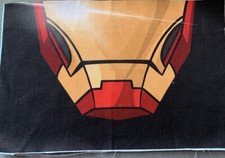 Avengers Iron Man Inspired Mouth Panel 100% Cotton Woven Adult Size 9.25x6”