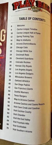 PLAY BALL 2024 GUIDA UFFICIALE ALL'ALLENAMENTO SPRING E PROGRAMMA RIVISTA CACTUS LEAGUE - Foto 2 di 2