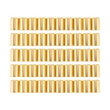 50PCS Hose Ferrules Brass Fitting 0.625in ID x 1in Long Repair Ferrules For Air