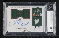 2021 Encased Rookie Dual Swatch Signatures 27/50 Zach Wilson BGS 8.5 Auto 06mc