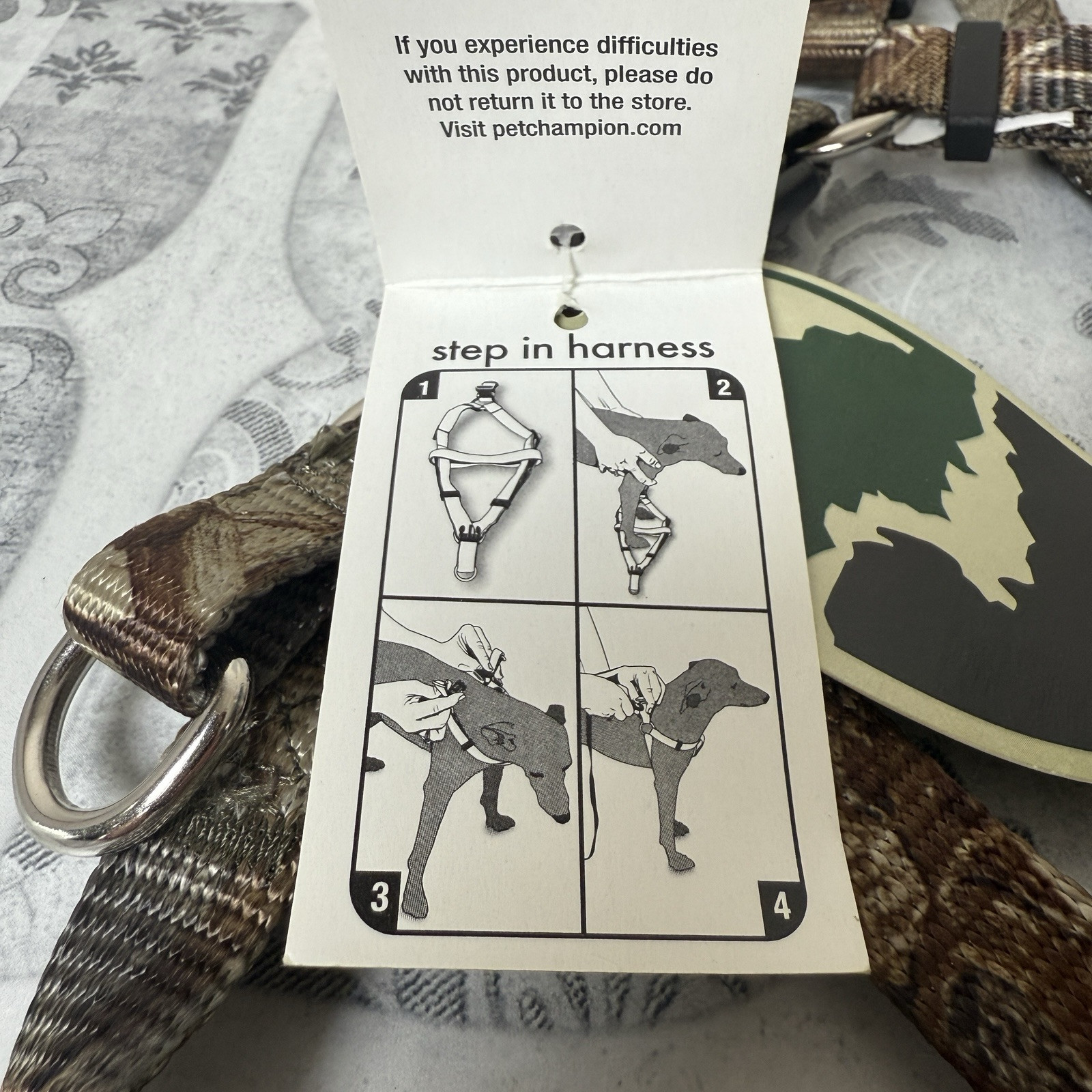 New Pet Champion Mossy Oak Camo Style Step-In Harness, Medium 14-20"  5/8” Wide