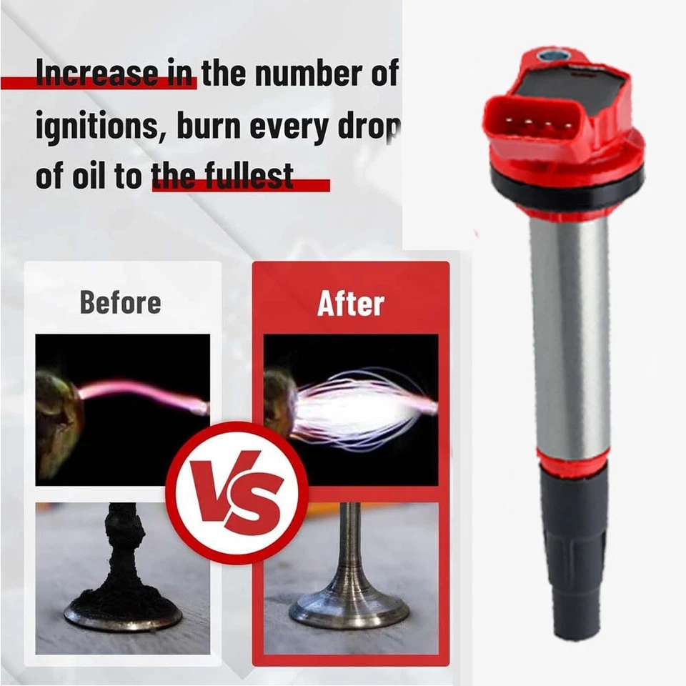 Paquete de 4 bobinas de encendido UF596 y bujía para Lexus CT200h Scion xD 1,8 L L4 Foto 4 de 4