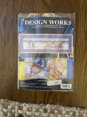 DESIGN WORKS Seascrapes Counted Cross Stitch Picture KIT USA #9686 BNIP