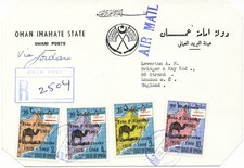 SULTANATE OF OMAN 1968 John F. Kennedy/Robert Kennedy  via JORDAN to LONDON RRR!