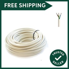 3 Core Round White Flex Flexible Cable 2.5 MM - 25 metre Cut Length 6.72 per metre
