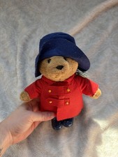 Vintage Paddington Bear Plush   With Original Tag, Red Coat, Blue Hat  Boots