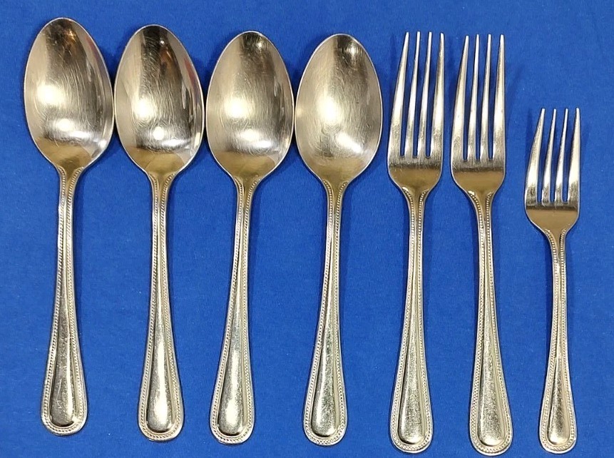 Wallace Continental Bead 18/10 Stainless Serving Spoons Dinn