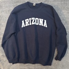 Vintage University of Arizona Sweatshirt Mens L Blue Crewneck Made in USA 90s