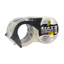 MAX Strength 1.88 In. X 54.6 Yds. Packing Tape with Dispenser, Clear 2-Pack