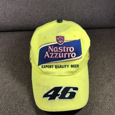 Vintage Valentino Rossi Nastro Azzurro Cap Authentic Official Racing Yellow Hat