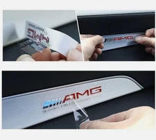 2pcs Interior Emblem Dash fits AMG Sticker Badge AMG RED Decal Aluminium
