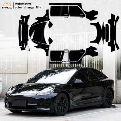 Tesla Model 3 20-23 PreCut Paint Protection Film Piano Black Wrap Color Change