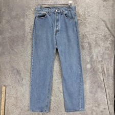 Vintage Levis 501 Jeans Mens Blue Straight Button Fly Made In USA Fits 30x30