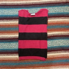 Vintage Pink And Black Knit Sweater Vest Made In USA M/L