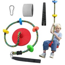 Tree Swing for Kids Backyard Single Disc Rope Climbing Seat for Tre... Fast Ship