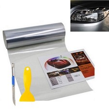 12 X 48 Glossy Light Black Vinyl Sticker Sheet Roll Car Headlight Tail Light