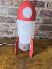 IKEA AFTONSPARV LED Rocket Table Lamp Multicolour Kids Space Night Light 30cm