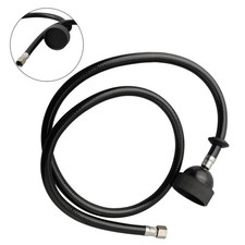 Black Rubber Hose Spray Nozzle with Brass Accessories for Shampoo Bowl