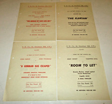 4 x Double Sided Rare 1940s - 1950s  British Cinema Movie/Film Rental Flyers (6)