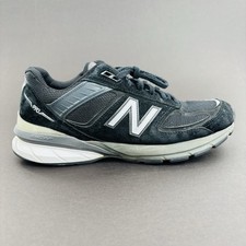 Womens 10.5 B New Balance W990BK5 Black Suede Leather Mesh Shoes Made In USA